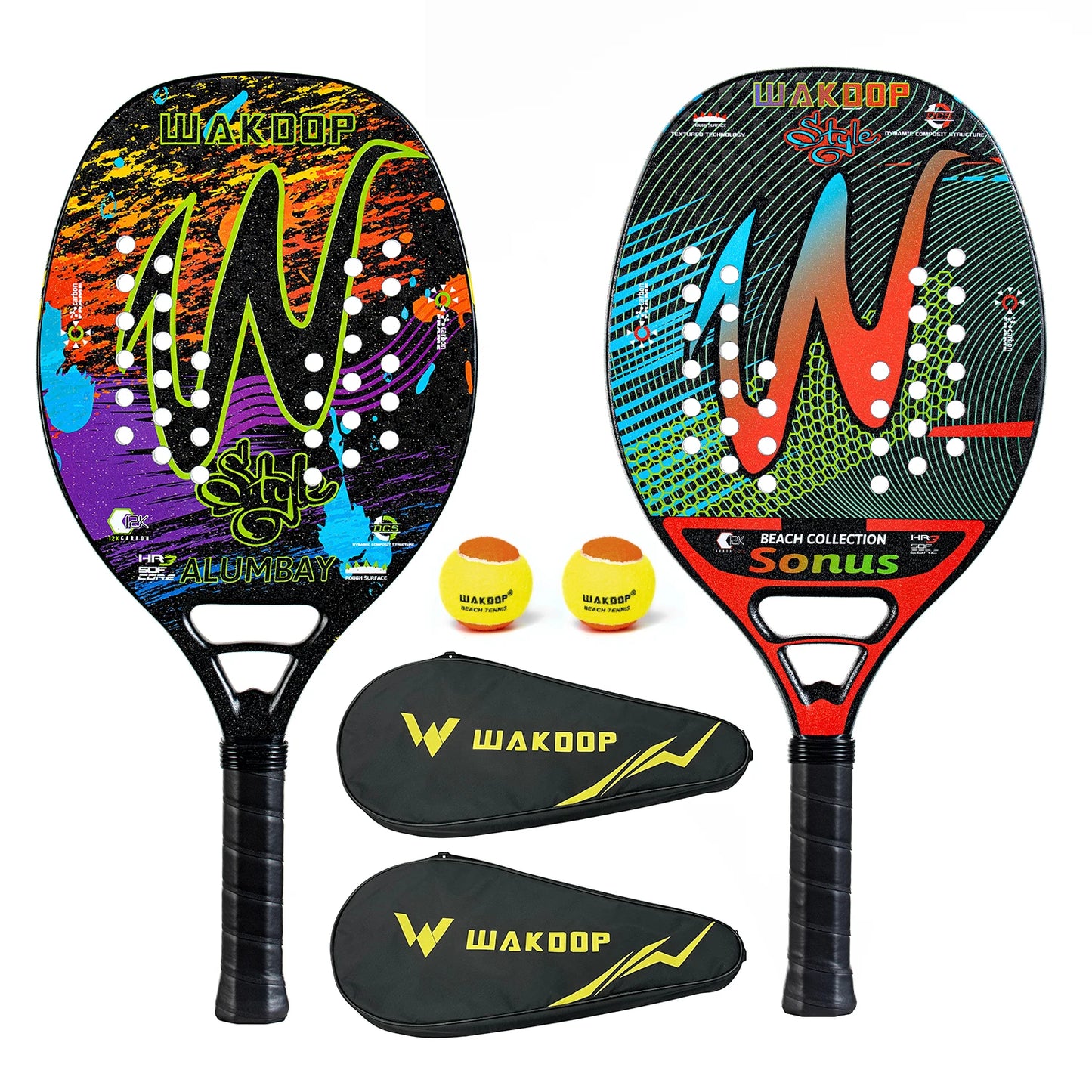 Professional Carbon Beach Tennis Racket Rough Face Tennis Racquet 