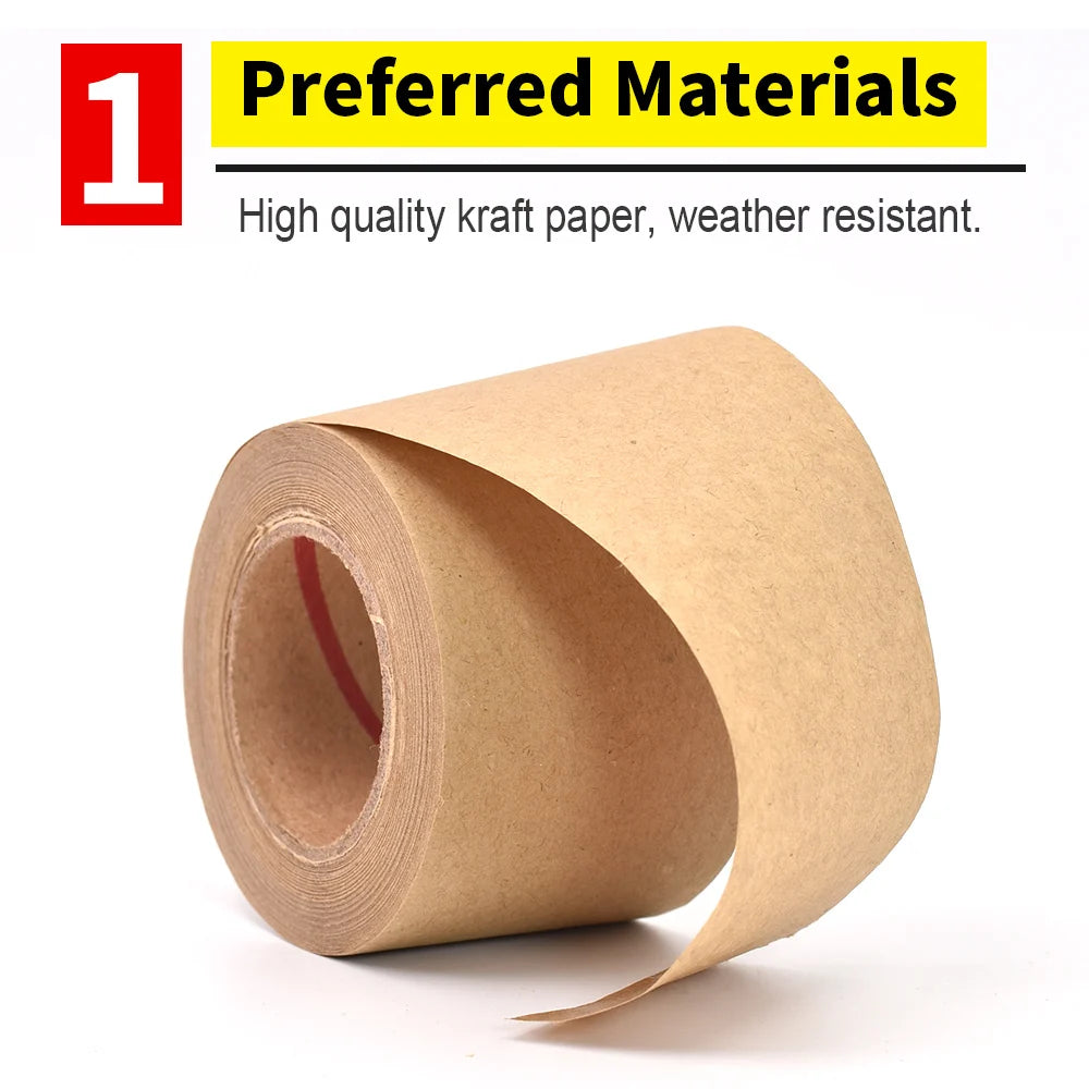 Water Activated Reinforced Packing Tape Kraft Paper Tap for Writable 