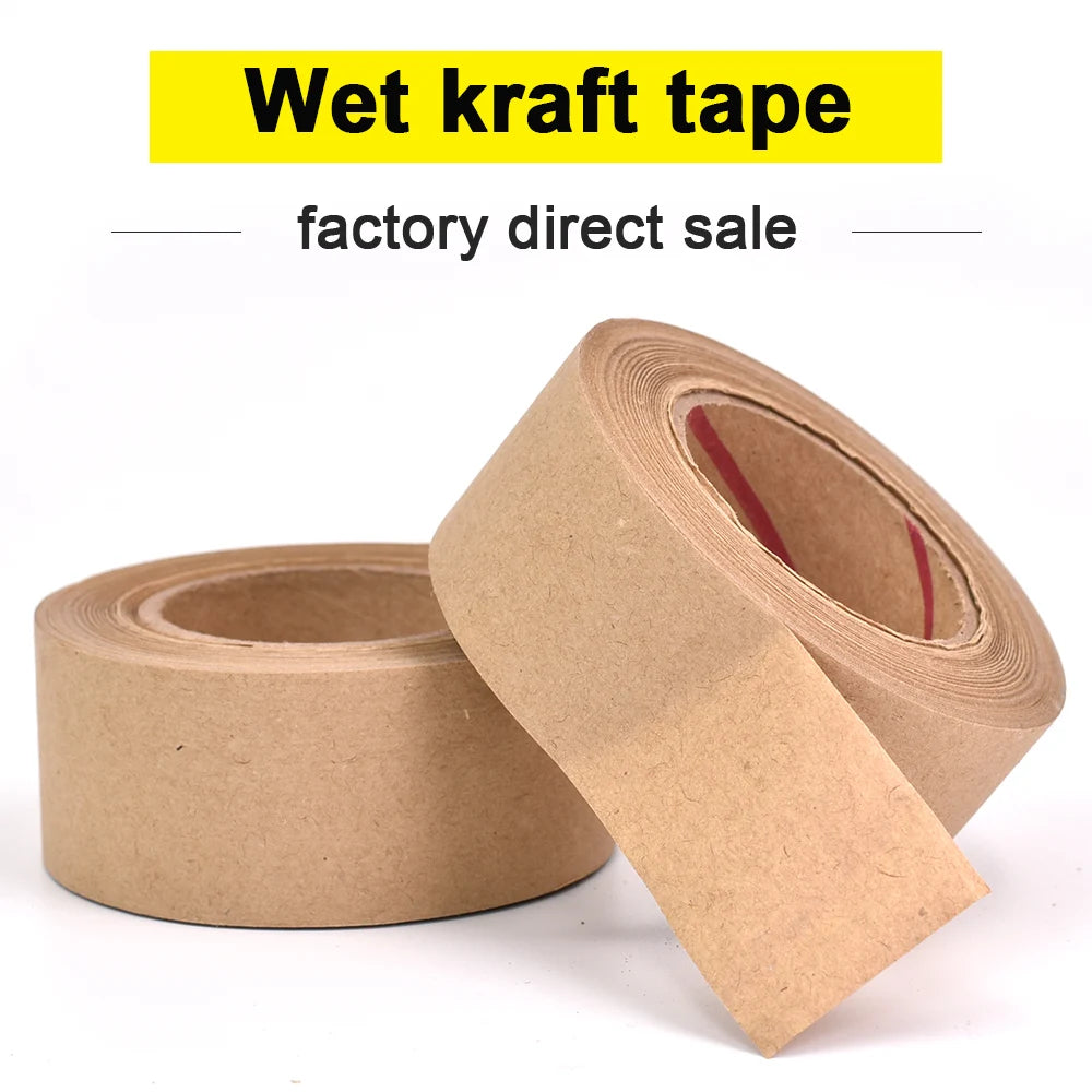 Water Activated Reinforced Packing Tape Kraft Paper Tap for Writable 