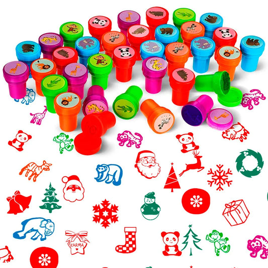 Assorted Piece Stamps for Kids, Self-Inking Stamps, Toy Stamps 