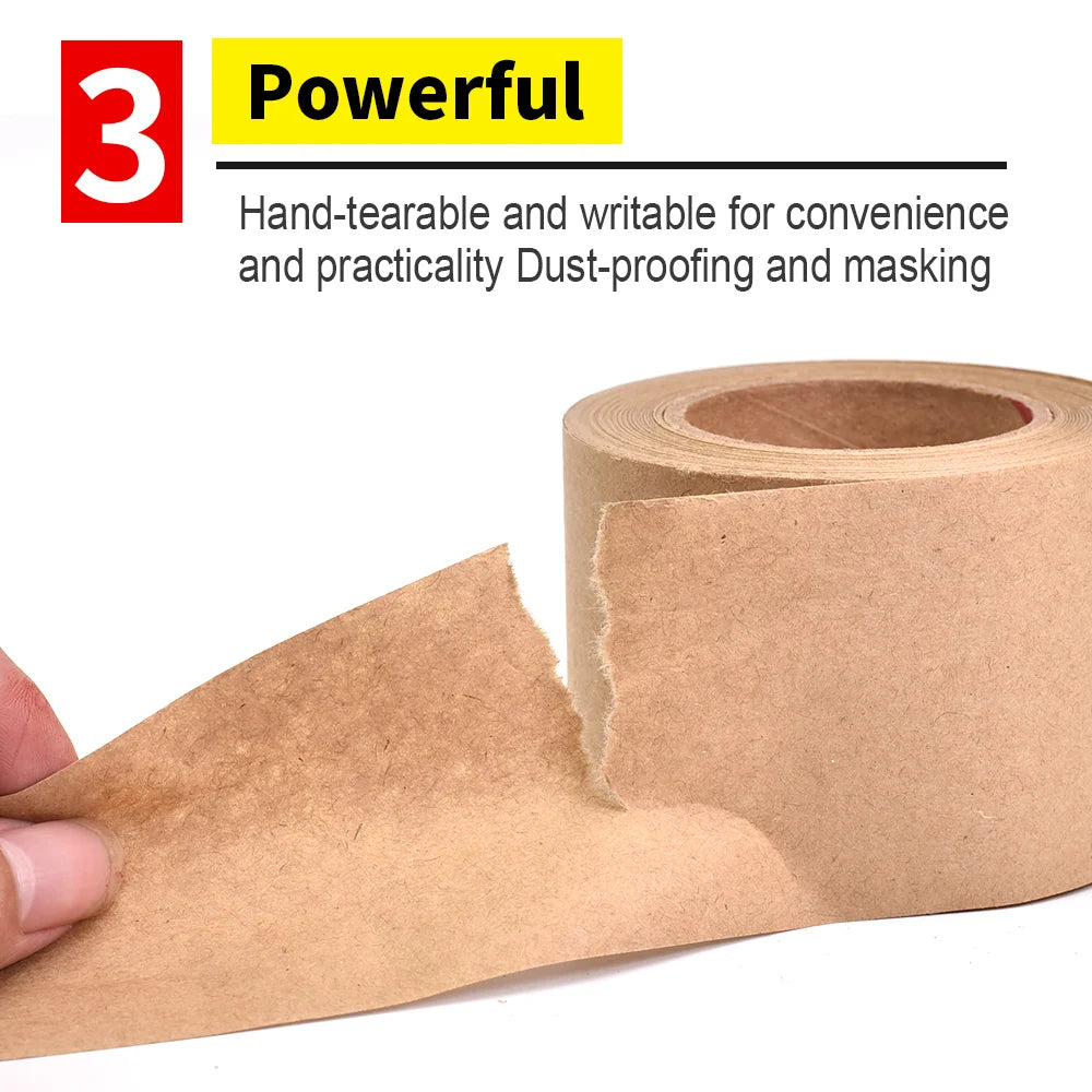 Water Activated Reinforced Packing Tape Kraft Paper Tap for Writable 