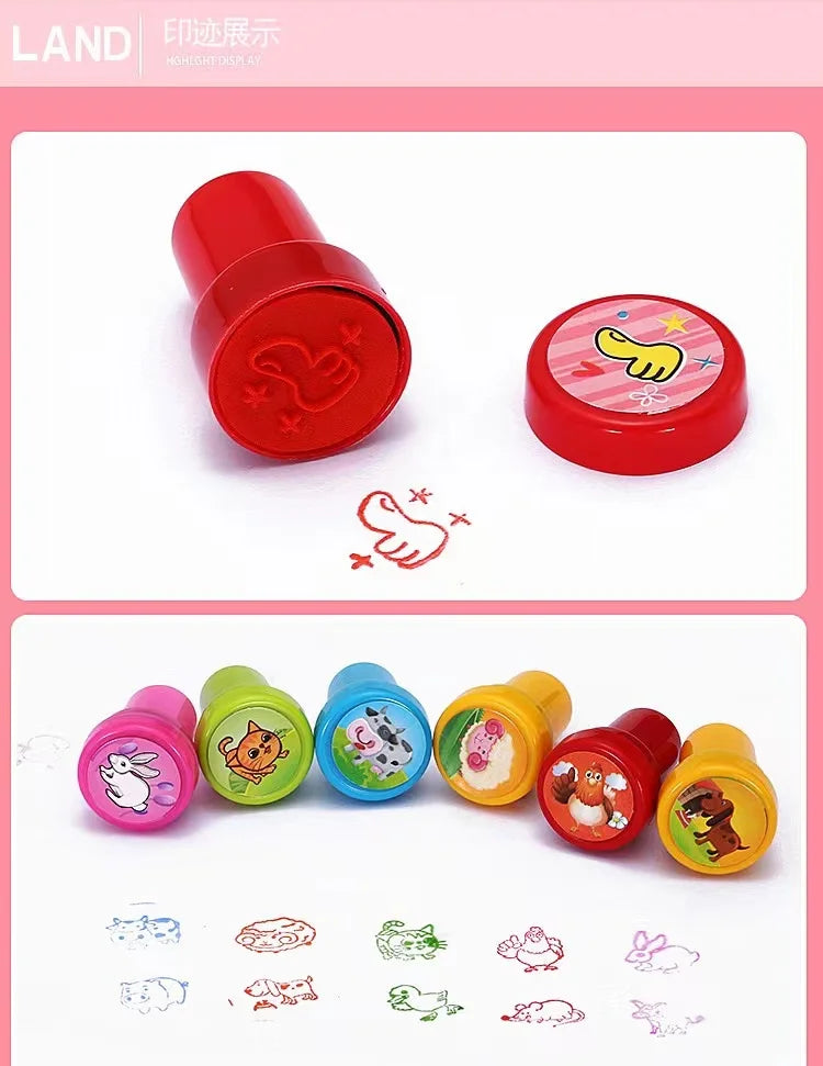 Assorted Piece Stamps for Kids, Self-Inking Stamps, Toy Stamps 
