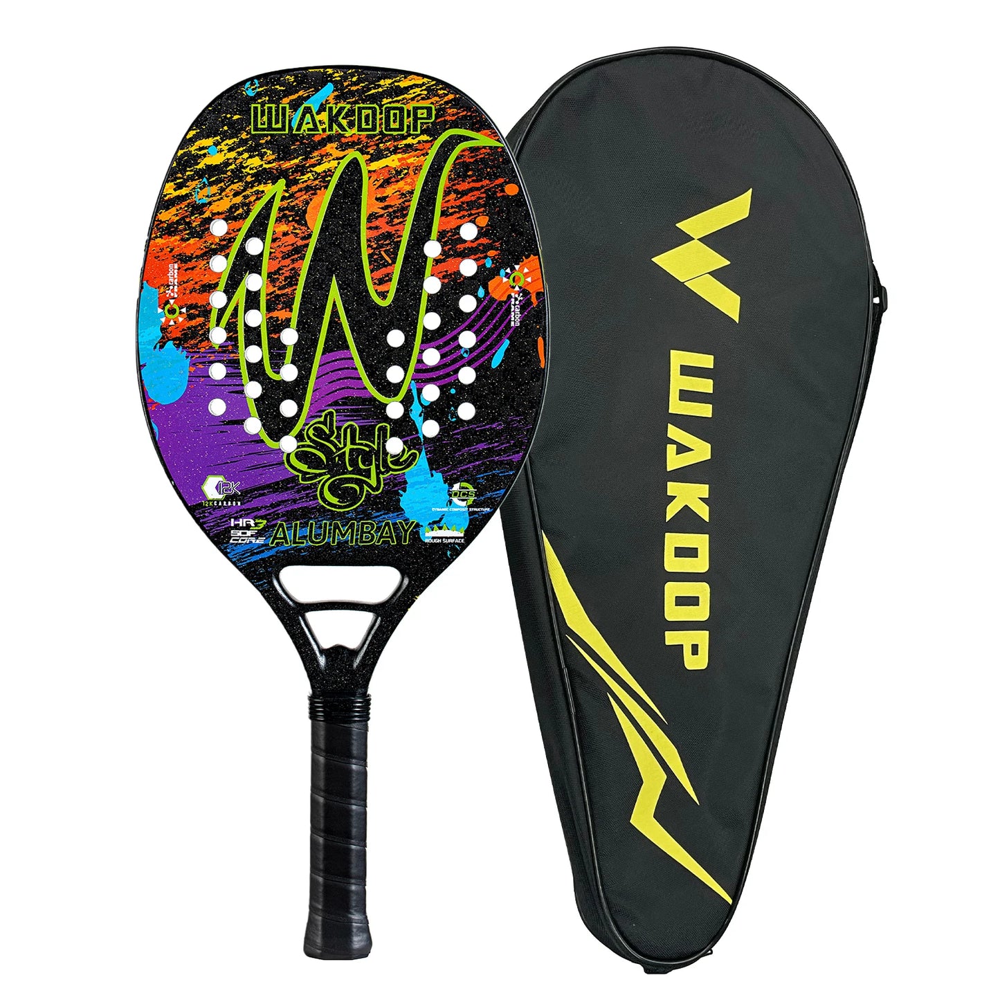 Professional Carbon Beach Tennis Racket Rough Face Tennis Racquet 