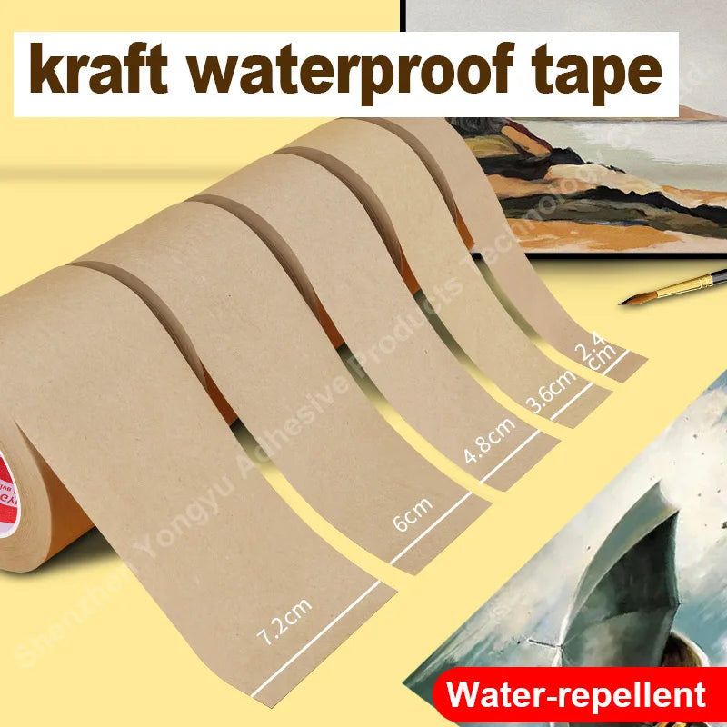 Water Activated Reinforced Packing Tape Kraft Paper Tap for Writable 