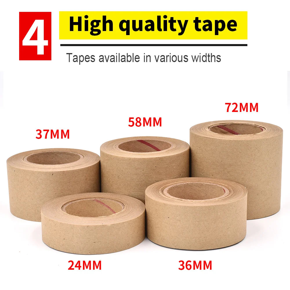 Water Activated Reinforced Packing Tape Kraft Paper Tap for Writable 