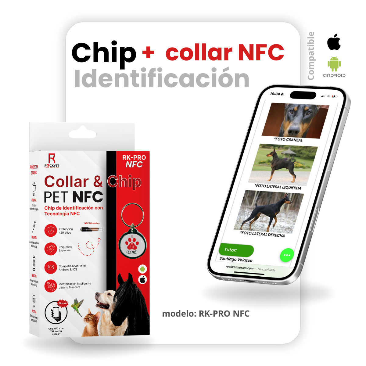 Collar & Chip Pet NFC