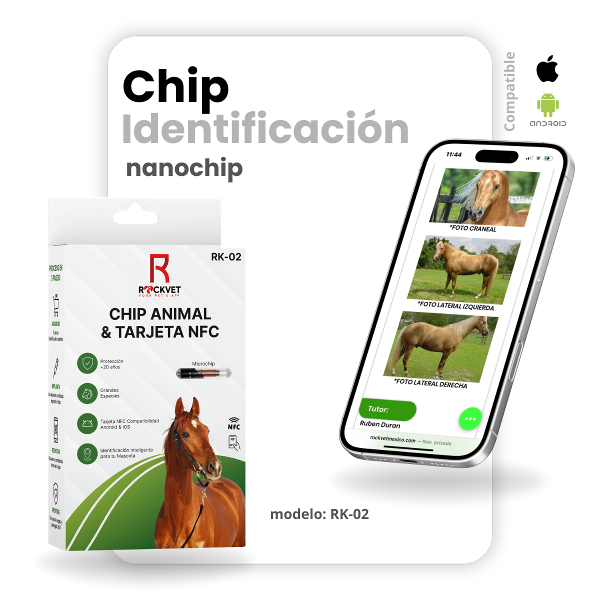 Chip de identificación grandes especies