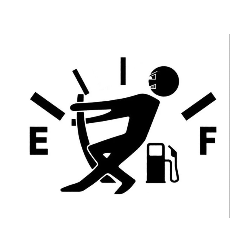 Funny car stickers high fuel consumption decal peg 