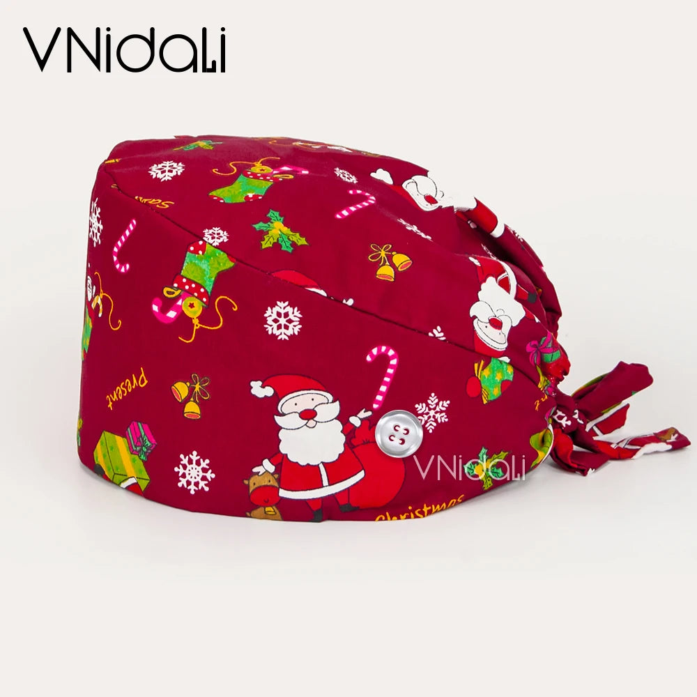 Gorro quirúrgico de alta calidad para mujer, gorro de limpieza de chef, gorro m