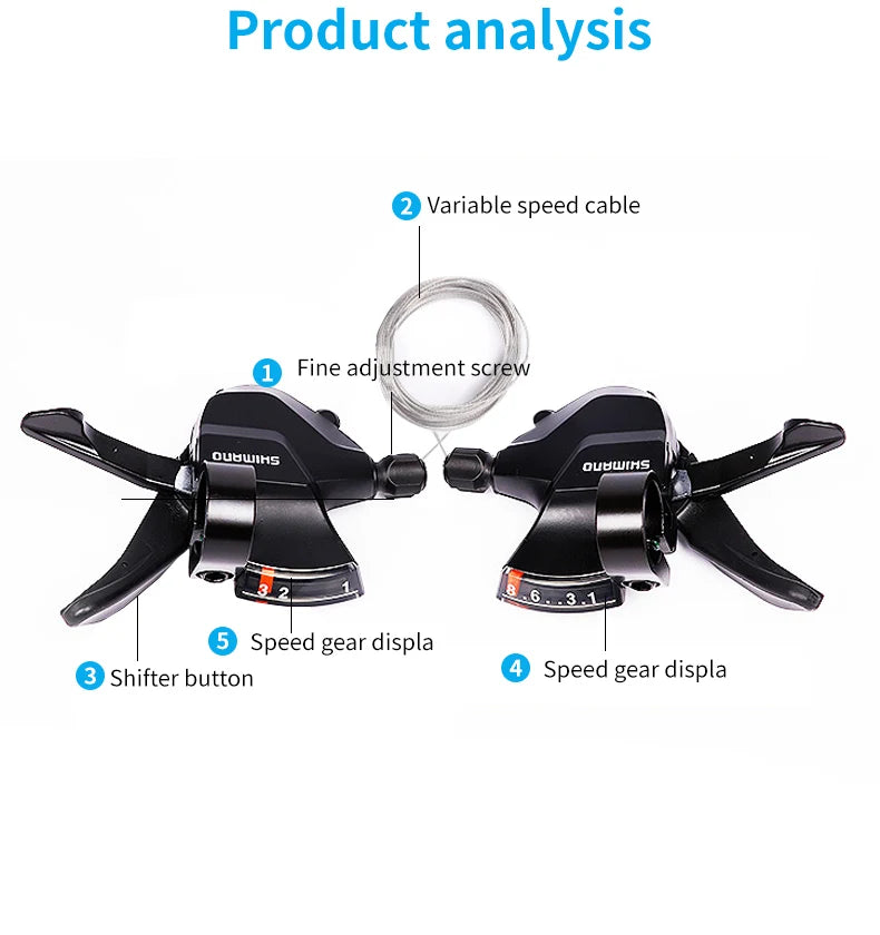 SHIMANO Altus SL-M315 MTB Mountain Bike Shifter Ga Set 