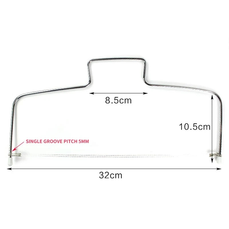Adjustable Height Line Cake Cutting Slicer Steel Device