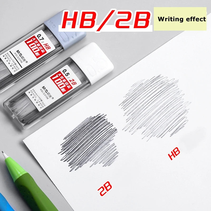 HB/2B Automatic Pencil Set 0.5/0.7mm Pair Mechanical Pencil Refill