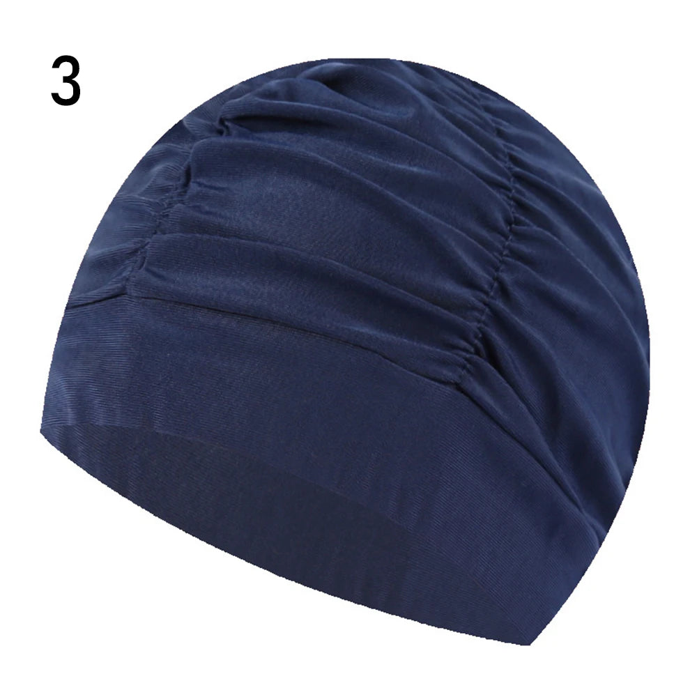 Men Women Nylon Turban Adult Diving Cap Swimming Caps