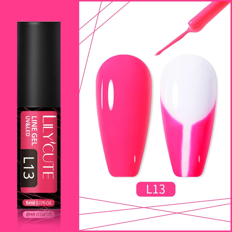 LILYCUTE-esmalte de uñas de Gel UV brillante, pintura de uñas semipermanente francesa, brillante, dorado champán, 5ML