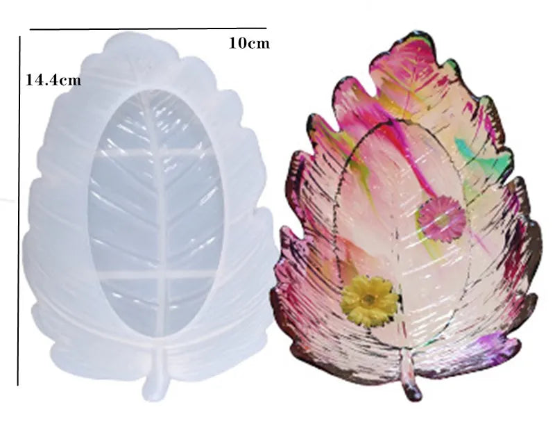 Molde de silicona de cristal DIY, plato de fruta de tres capas, disco de placa de té, moldes de resina epoxi, almohadilla de taza, molde para arte de resina, decoración del hogar