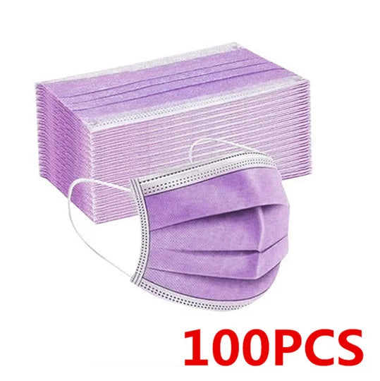 Disposable face mask with ear strap, breathable face mask d 