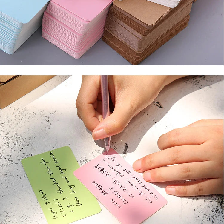 White Kraft Paper Card Box Business Cards Message Card 