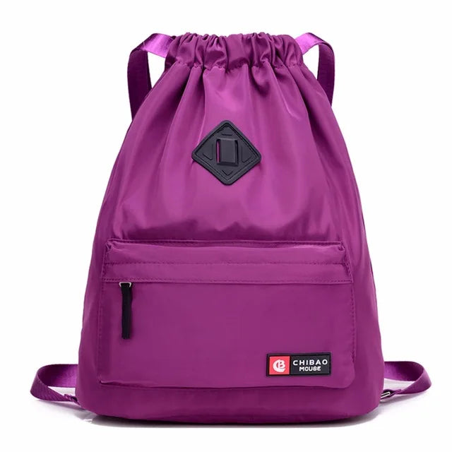 Mochila de deporte para gimnasio, bolsa deportiva impermeable con cordón perfecta para actividades en el exterior, accesorio ideal para entrenamiento, fitness y natación, para verano