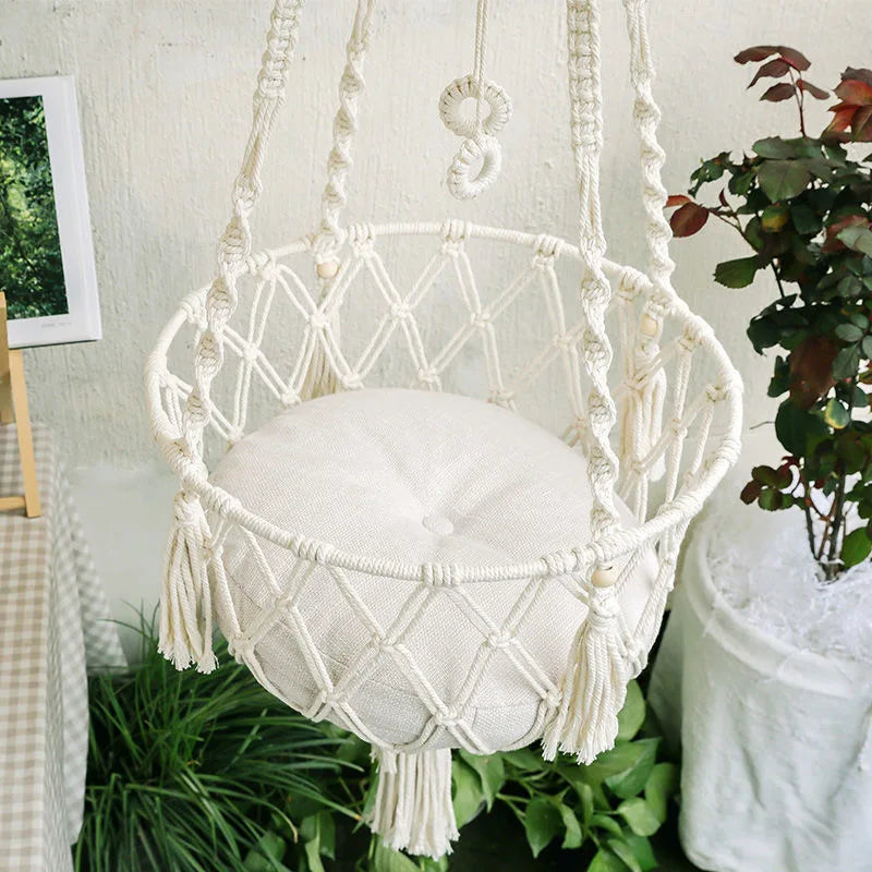 Hand-Woven Pet Hanging Hammock Cat Bed Swing Hanging Beds