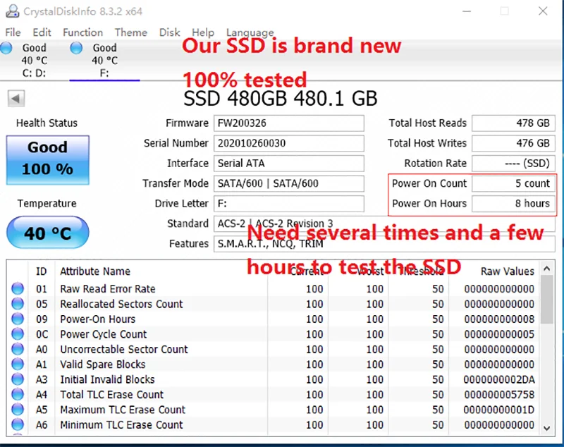 Goldenfir-disco duro de estado sólido para ordenador portátil, 120GB, 128GB, 2