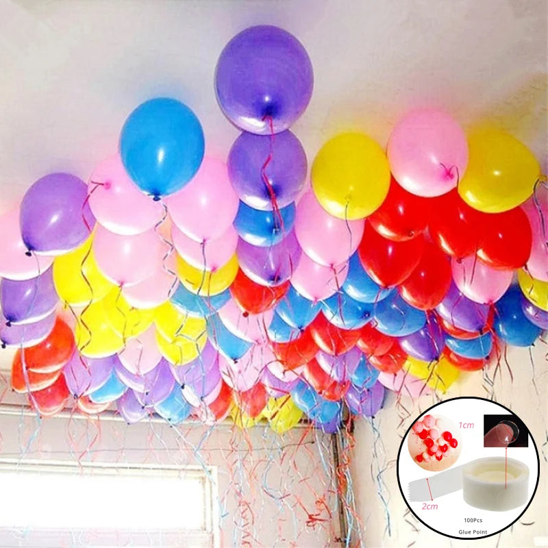 Adhesivo para decoración de globos, adhesivo de 100/200/300 puntos para pared,