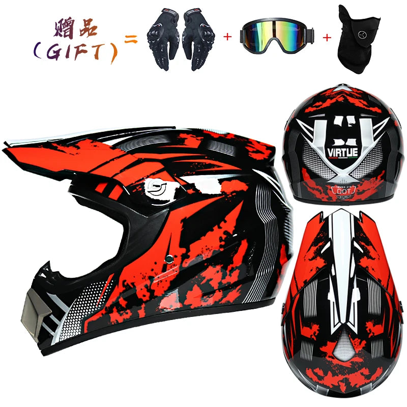 Free shipping 3 pieces of motorcycle helmet gift off-road helmet for boy