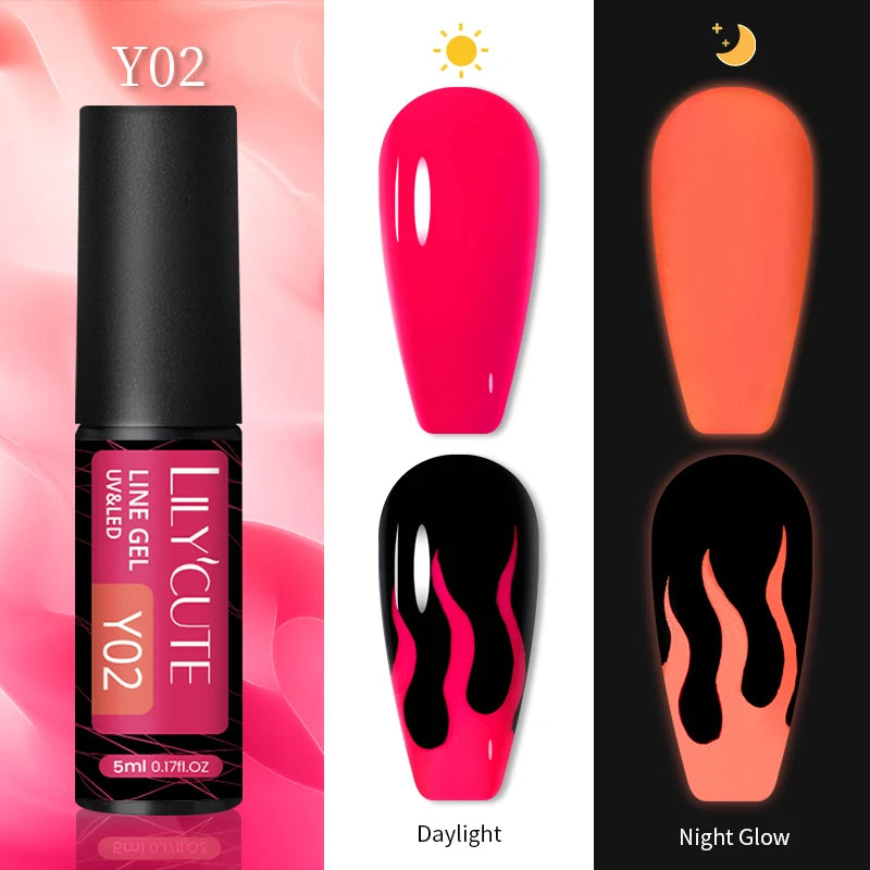 LILYCUTE-esmalte de uñas de Gel UV brillante, pintura de uñas semipermanente francesa, brillante, dorado champán, 5ML