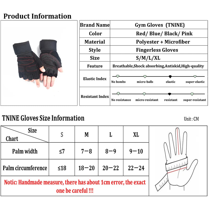 Guantes de medio dedo antideslizantes para hombre y mujer, manoplas transpirable