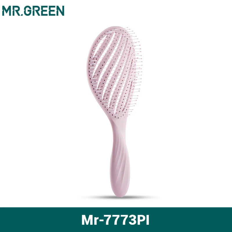 MR GREEN Cepillo Calado para Pelo Rizado, Peine para el Cabello, Herramienta par