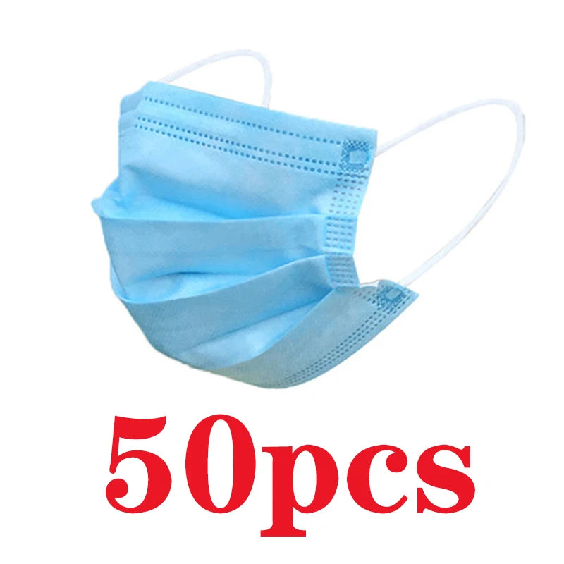 Mascarilla desechable con correa para las orejas, máscara facial transpirable d