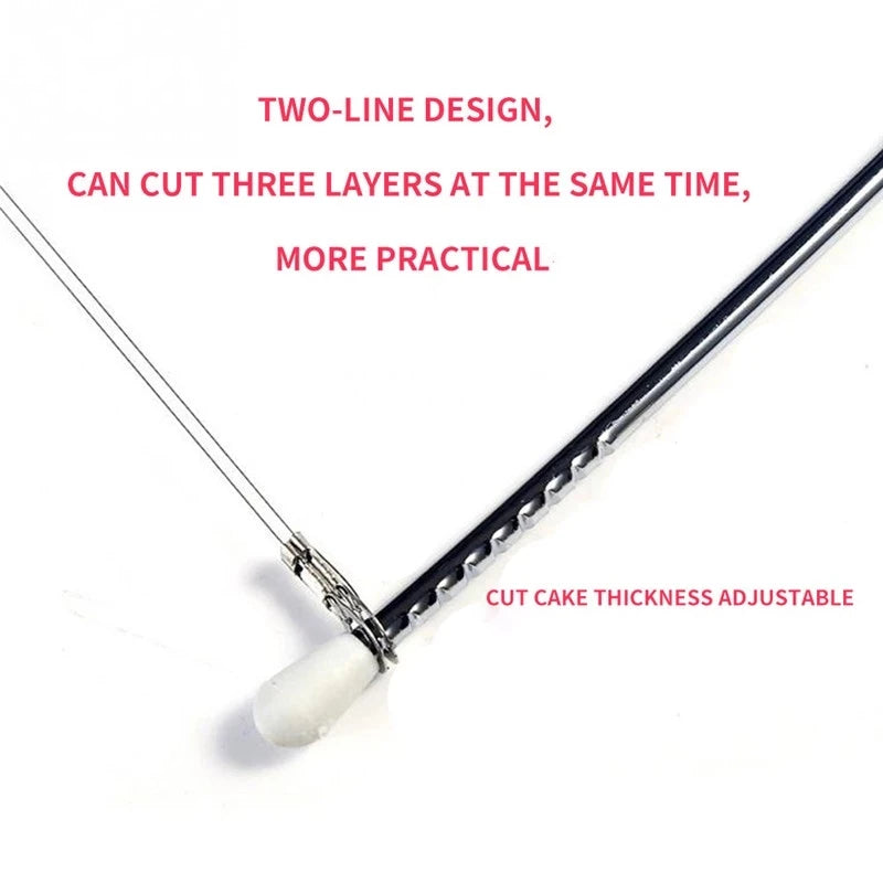 Adjustable Height Line Cake Cutting Slicer Steel Device