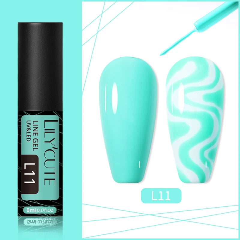 LILYCUTE-esmalte de uñas de Gel UV brillante, pintura de uñas semipermanente francesa, brillante, dorado champán, 5ML