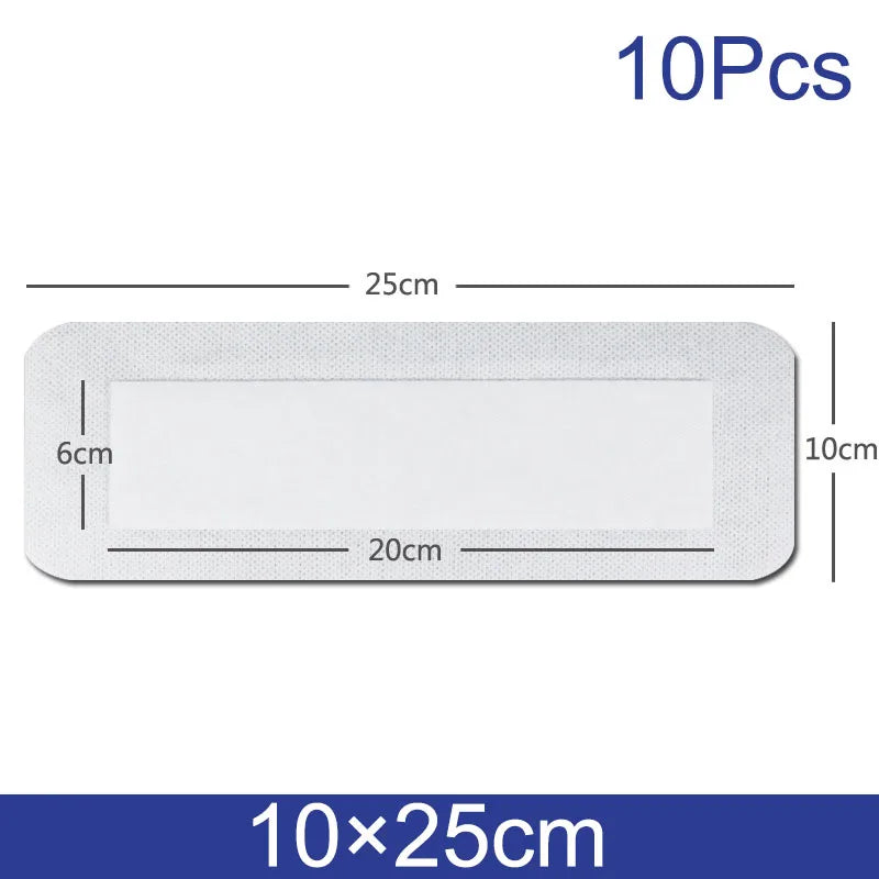 Kit de vendaje de primeros auxilios para emergencias, adhesivo para hemostasia de heridas, cojín impermeable y transpirable, 10 Uds.