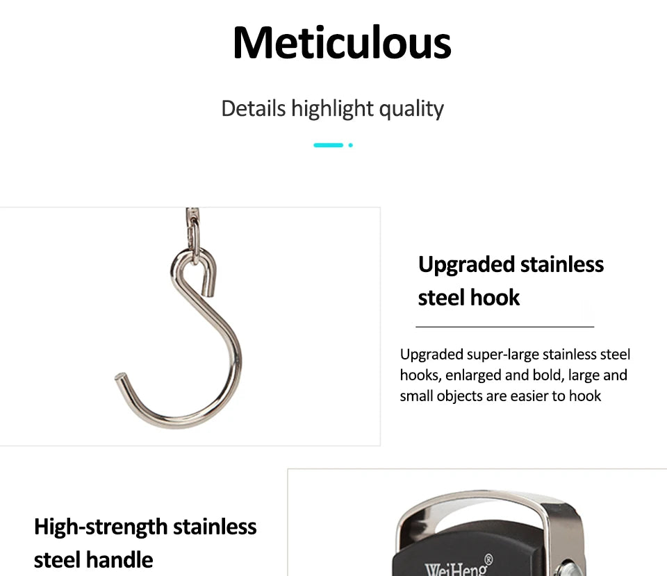 USB Charging Electronic Digital Scale Hanging Hook Weight Scale 