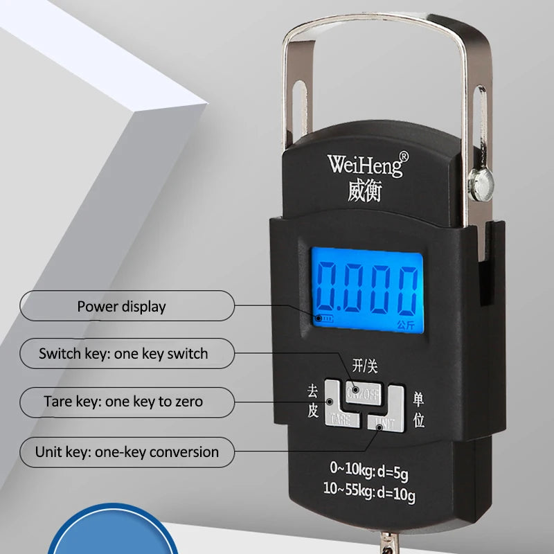 USB Charging Electronic Digital Scale Hanging Hook Weight Scale 