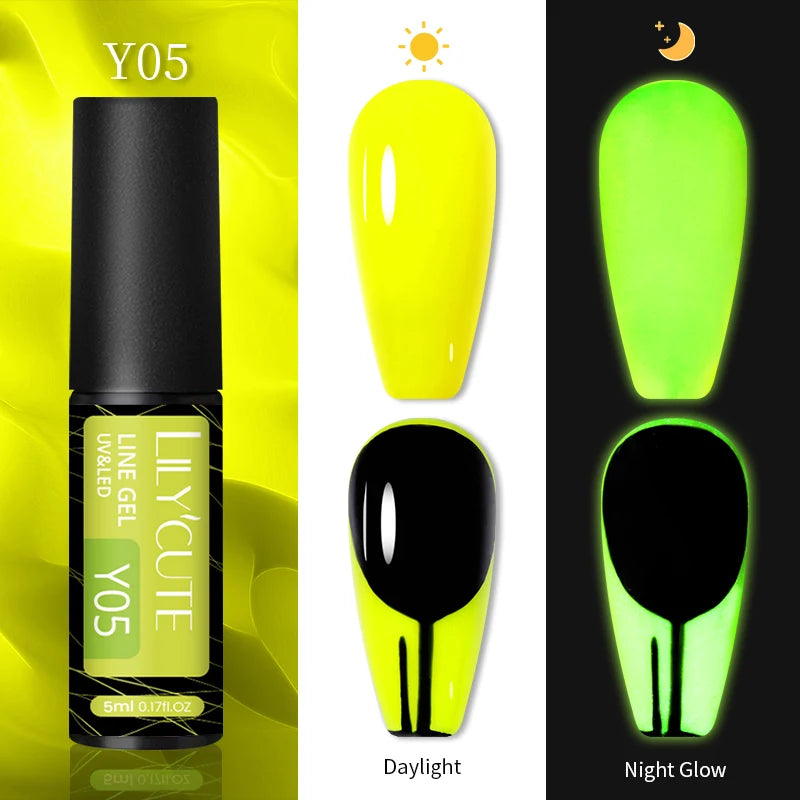 LILYCUTE-esmalte de uñas de Gel UV brillante, pintura de uñas semipermanente francesa, brillante, dorado champán, 5ML