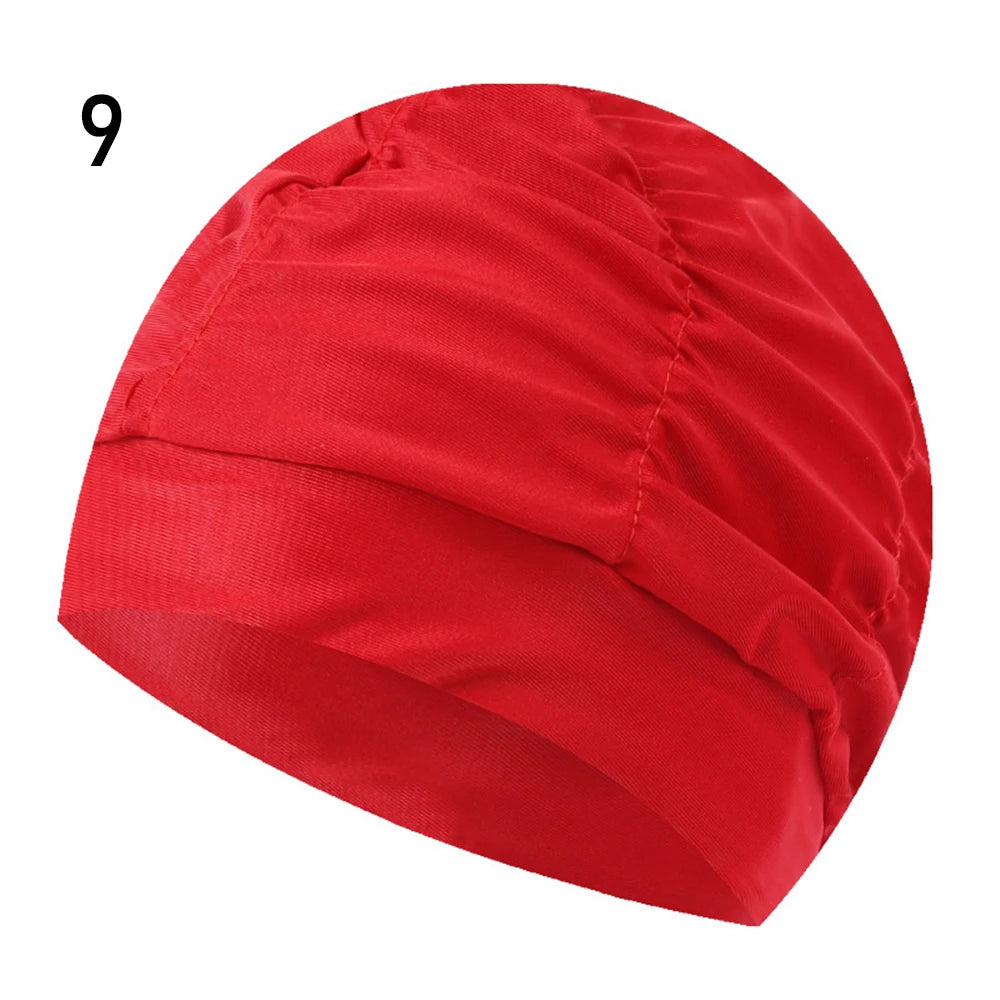 Men Women Nylon Turban Adult Diving Cap Swimming Caps 