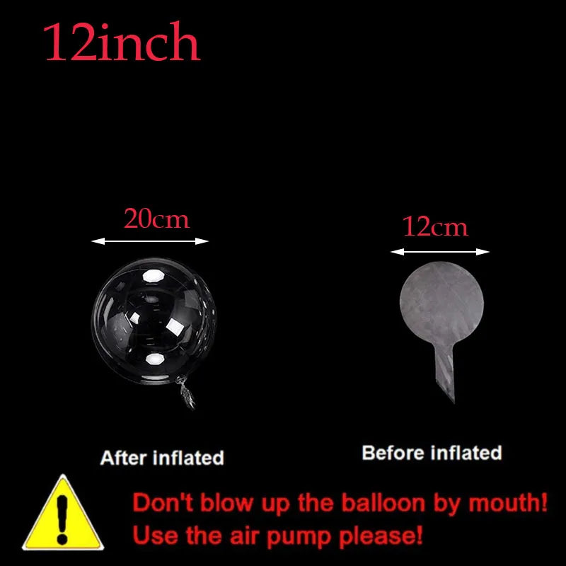 12/18/20/24/36 Inch Transparent Inflatable Bobo Balloon Supplies 