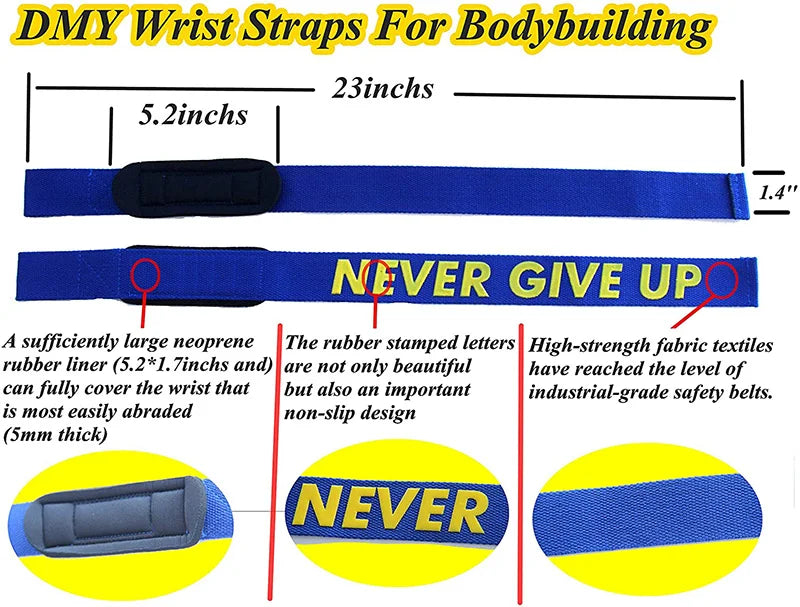 Weight Lifting Wrist Strap Support Bodybuilding Dumbbells ru 