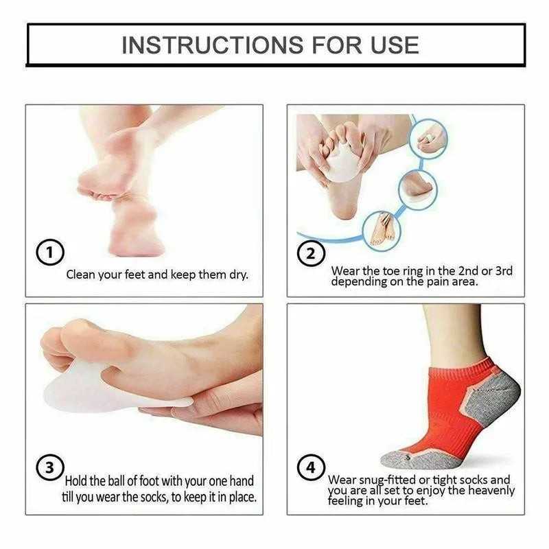 Gel Pad for Sensitive Feet, Silicone Gel Pads for Met 