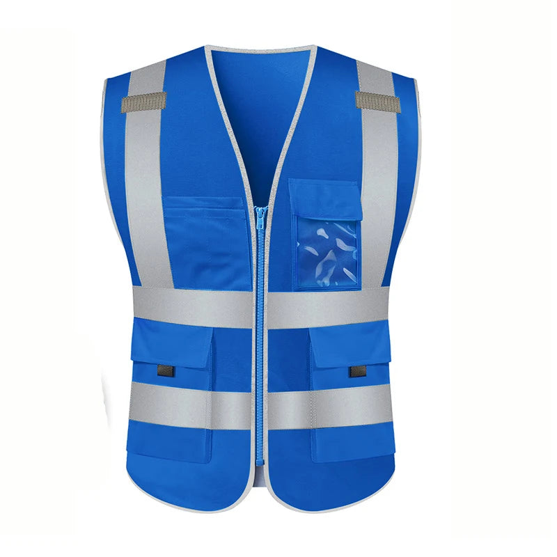 SFVest-Chaleco de seguridad reflectante de alta visibilidad para hombre, ropa de