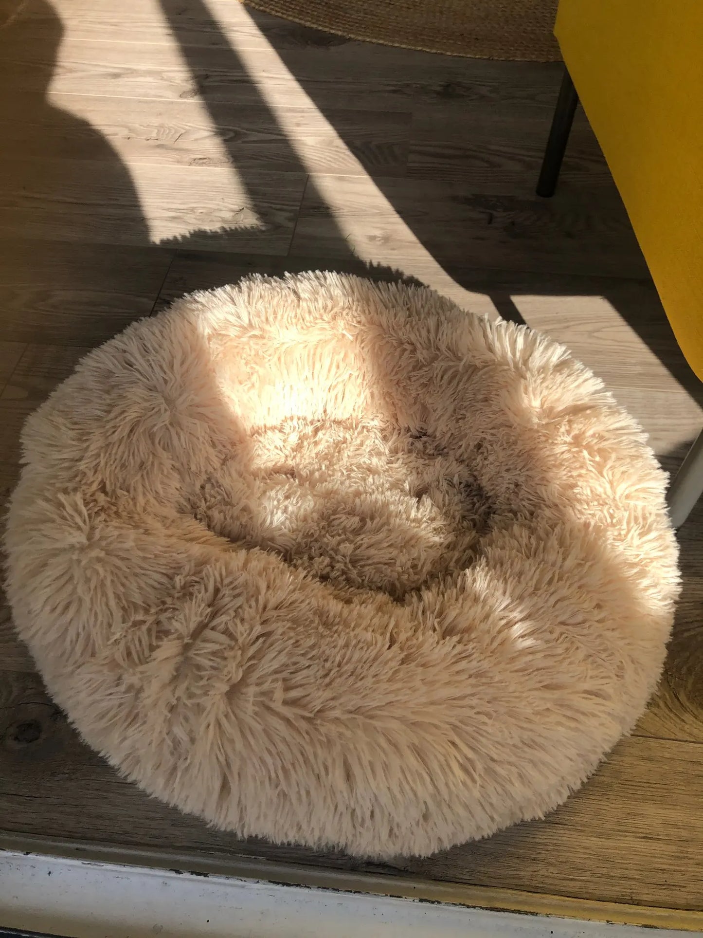 Super Soft Round Pet Bed Long Plush Dog House for Medium Dogs 