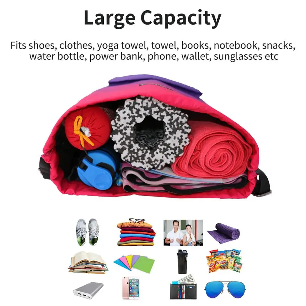 Mochila de deporte para gimnasio, bolsa deportiva impermeable con cordón perfecta para actividades en el exterior, accesorio ideal para entrenamiento, fitness y natación, para verano