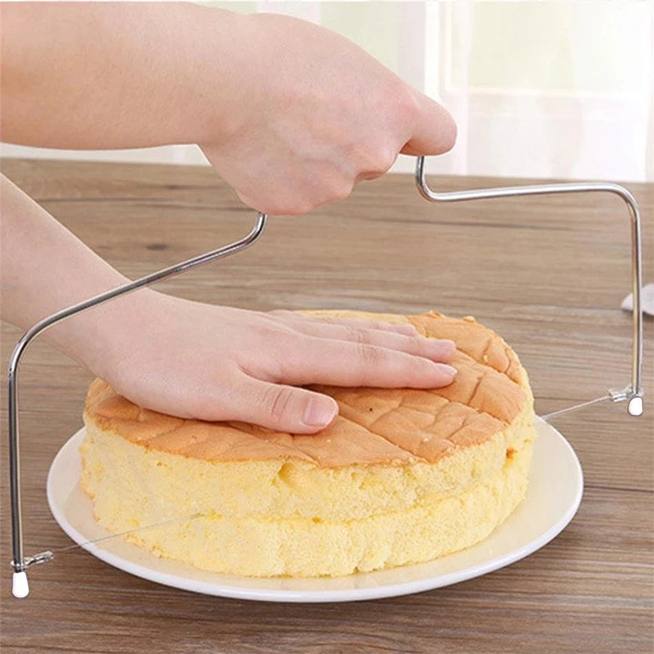 Adjustable Height Line Cake Cutting Slicer Steel Device