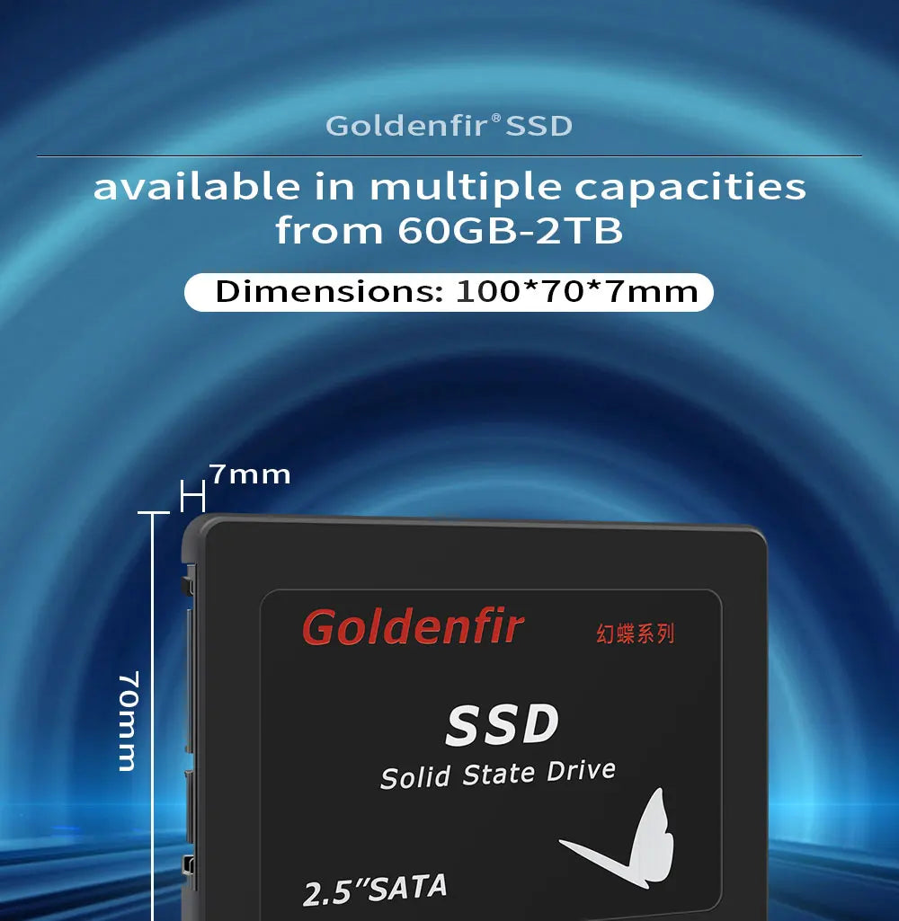 Goldenfir-disco duro de estado sólido para ordenador portátil, 120GB, 128GB, 2