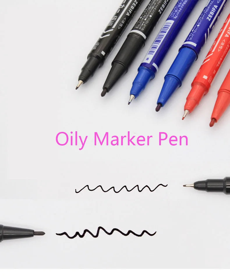 Double-sided waterproof permanent marker pens, double-sided marker pens co