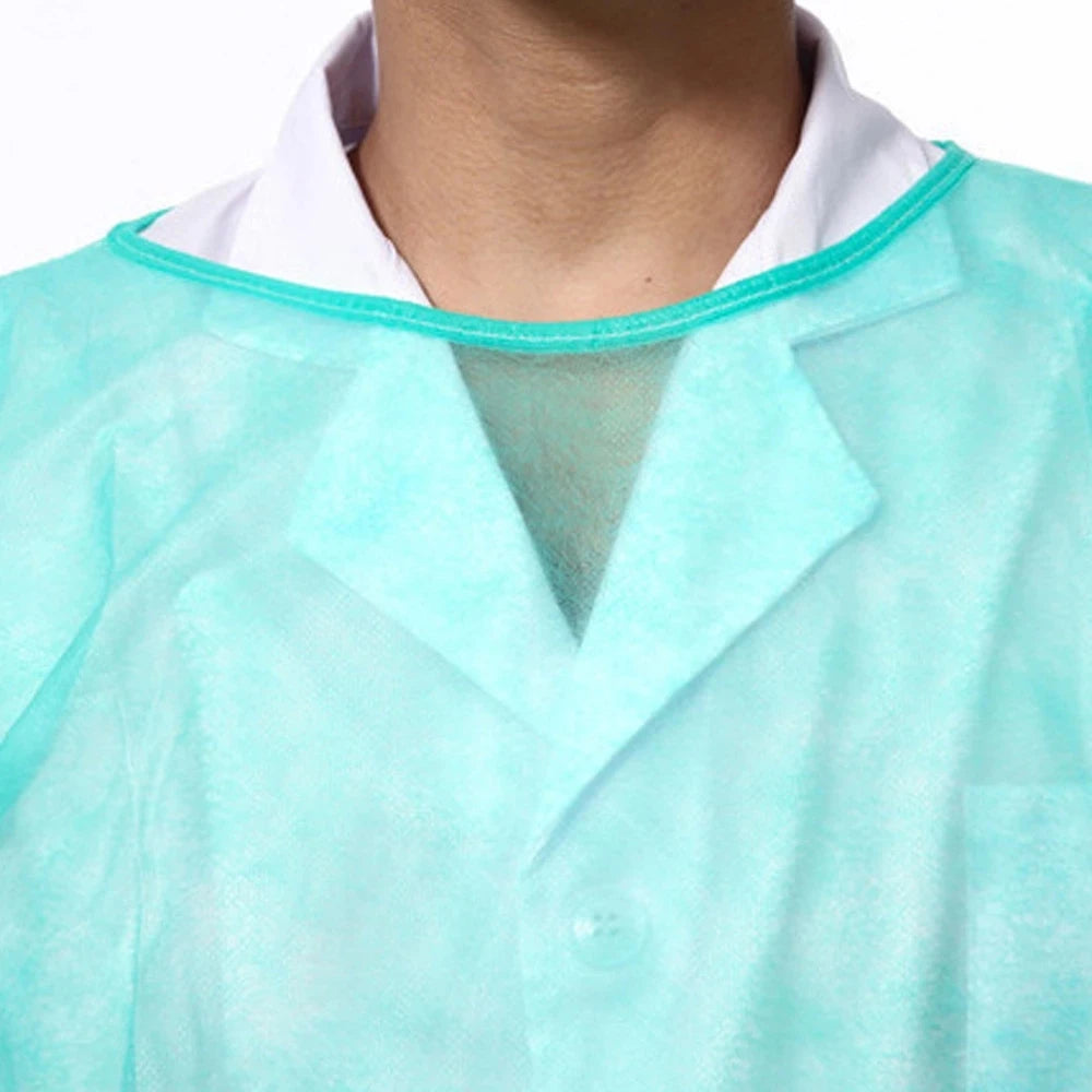 Ropa de aislamiento protectora desechable Unisex, 10 piezas, antisaliva, imperme