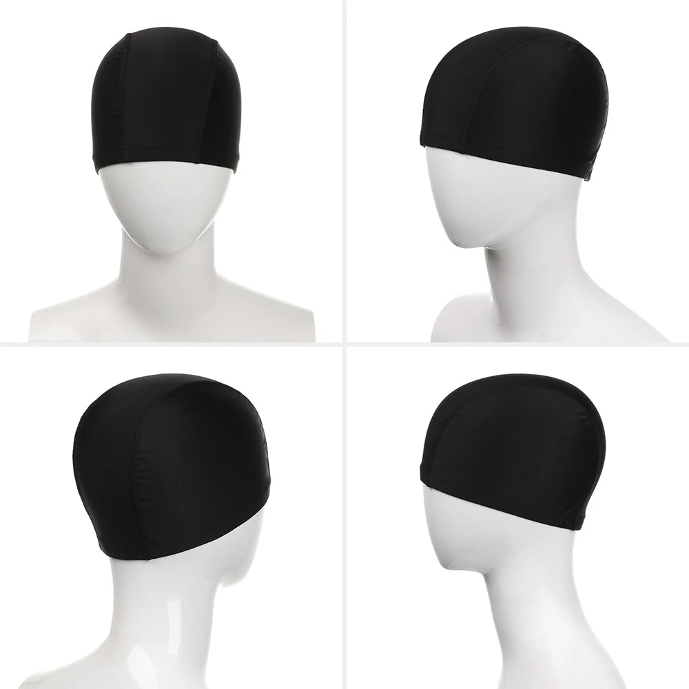 Men Women Nylon Turban Adult Diving Cap Swimming Caps 