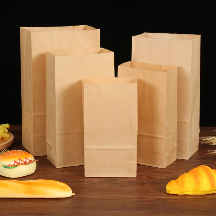 Bolsa de papel kraft para fiestas y bodas, paquete pequeño de regalo, sándwich