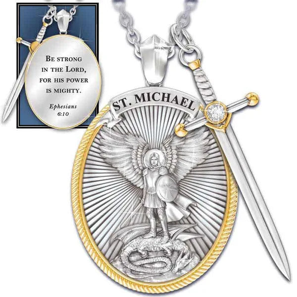 Catholic jewelry stainless steel Saint Michael the Archangel pendant co 